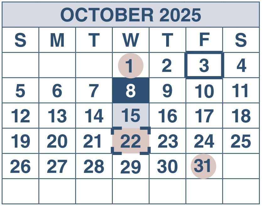 October 2025 - SSDI & SSI Payment Schedule