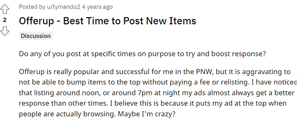 Best Time To List OfferUp