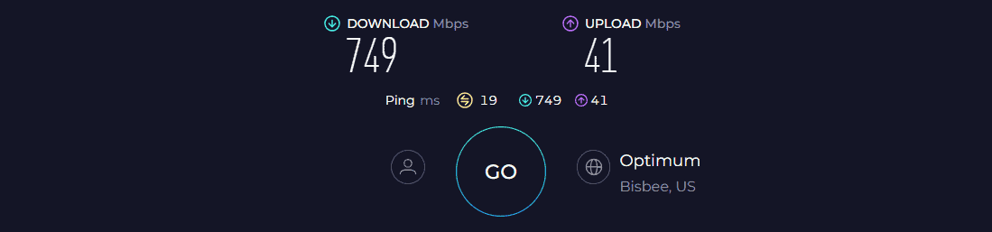 ARRIS SB8200 Speed Test