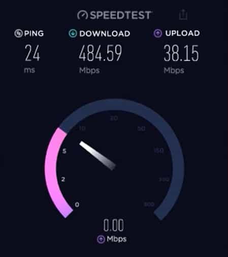 Optimum 500 Speed Test