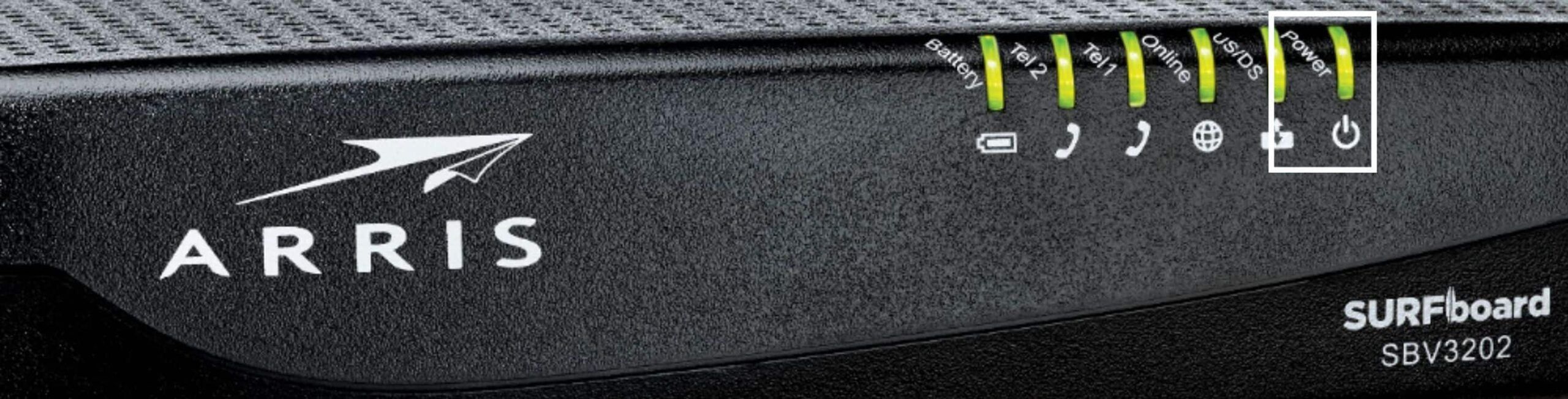 Power Light on Optimum Arris Modem