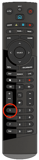 Press and release the 1 button