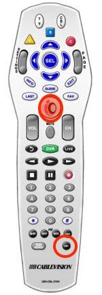 With the iO button lit up, press the CH+ button