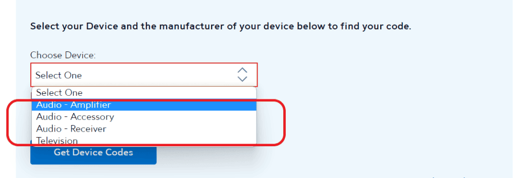 Visit the Spectrum page and choose the device type