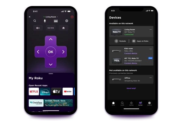photo of the Roku mobile app