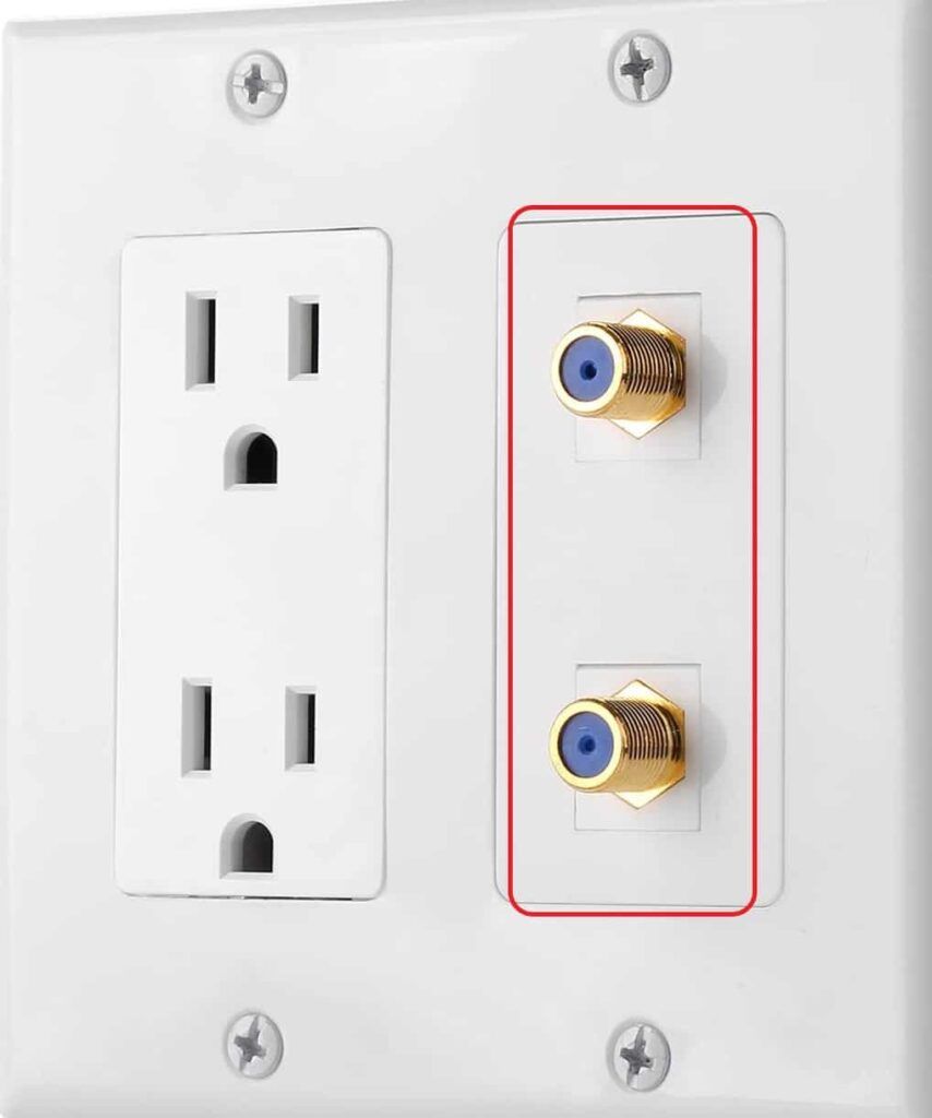 Coax wall outlet