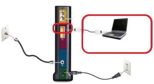 modem to laptop