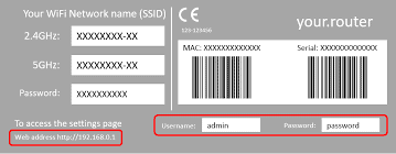 Credentials label for Wifi