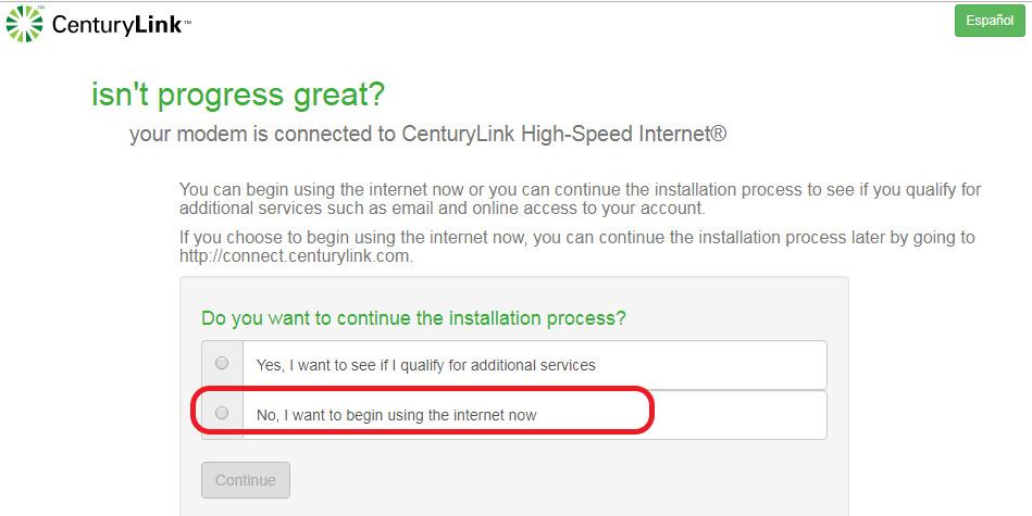 Finish activation process