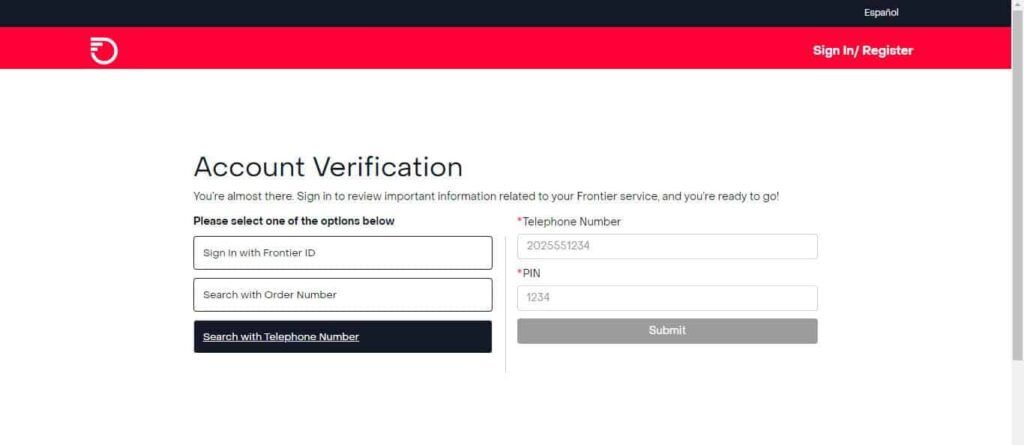 Activation process using the associated telephone number