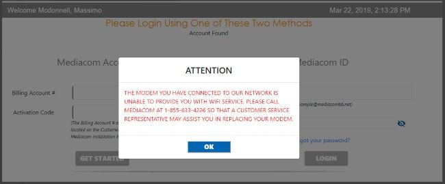 Warning messsage for no inbuilt router