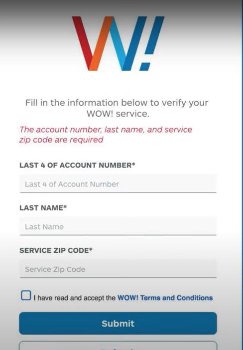 Account Details for WOW