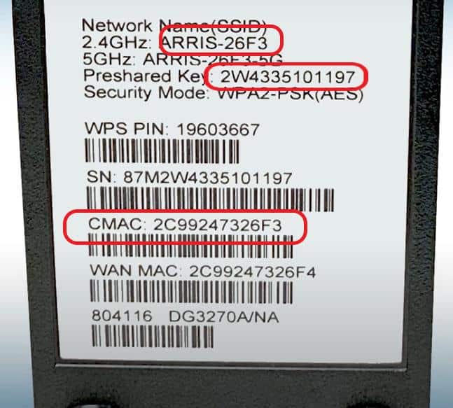 CMAC SSID details