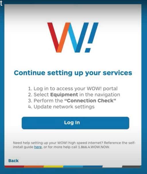 Continue with the setup