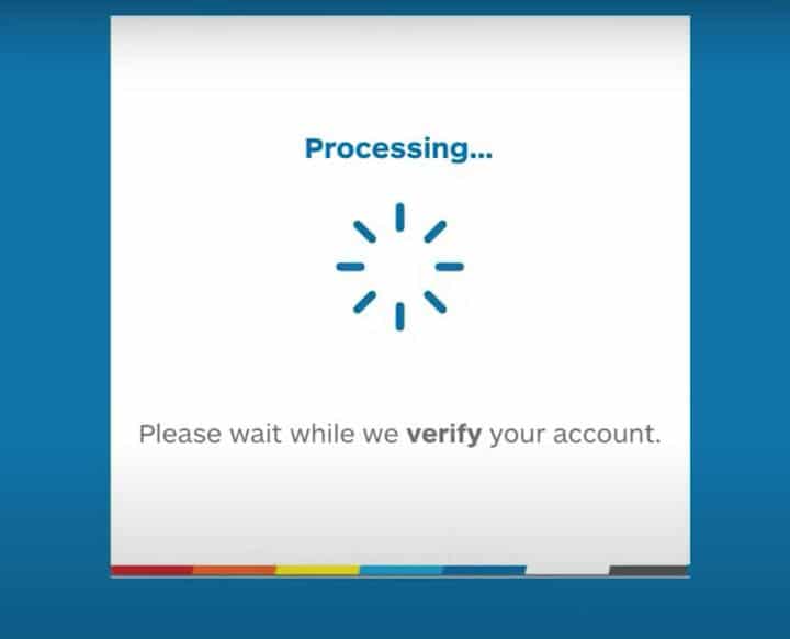 Verifing the account