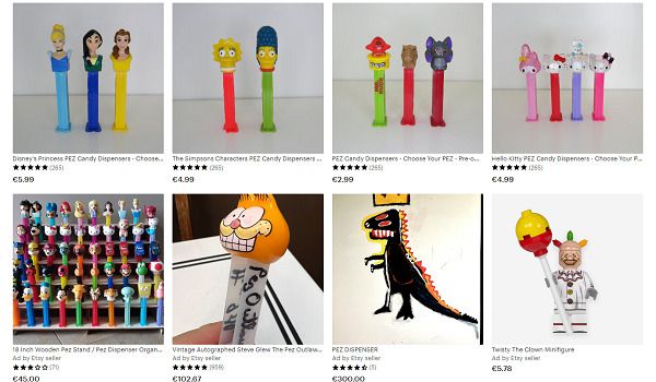 Etsy sell vintage Pez dispensers