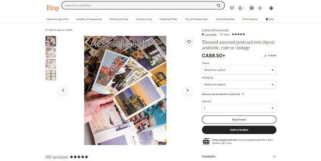 Etsy-sell-postcards-online