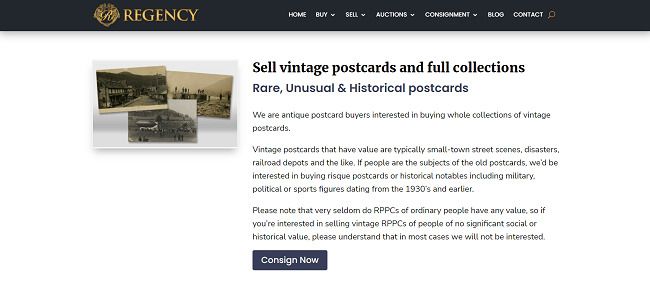 Regency-sell-postcards