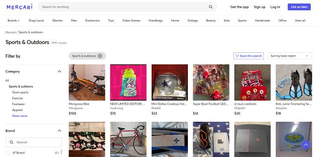 sell-used-sports-equipment-Mercari