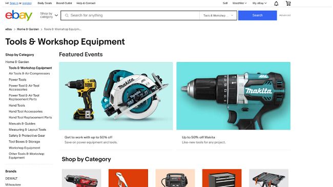 eBay sell tools online