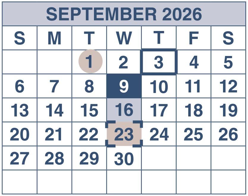 September 2026 - SSDI & SSI Payment Schedule