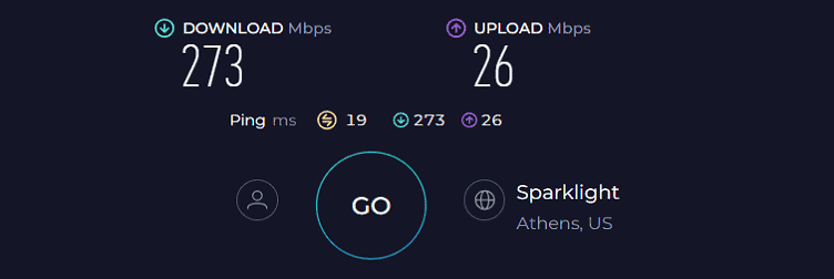 TP-Link AX55 Pro with Sparklight 300 Mbps Plan