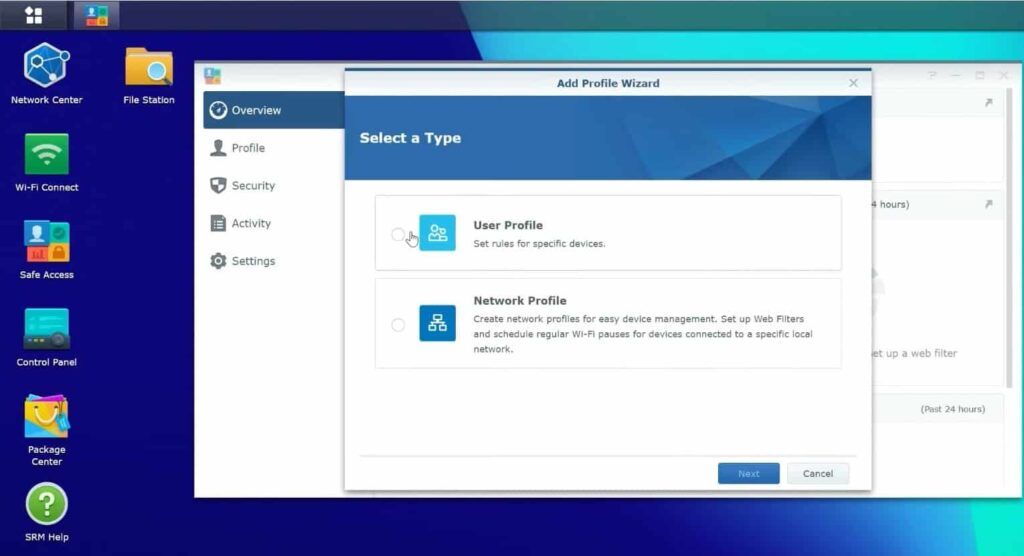 Synology User Profiles Setup