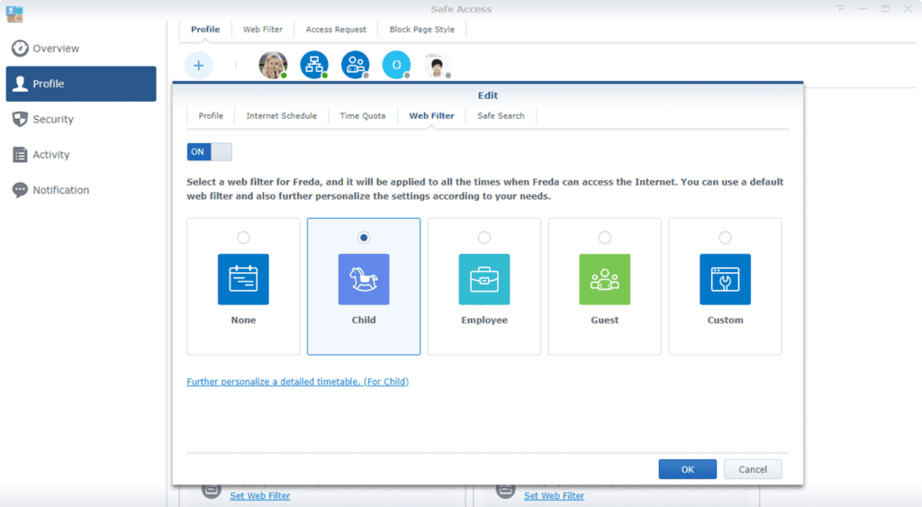 Synology Web Filter Setup