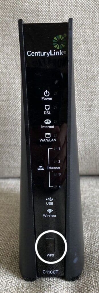 WPS Light on Technicolor Modem