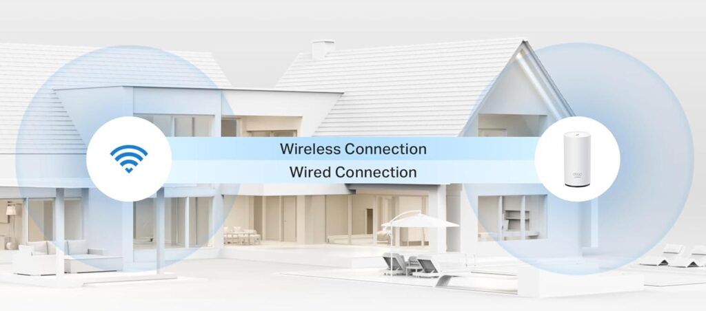 illustration of Wi-Fi signal in a home