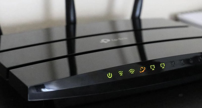 TP-Link Orange Internet Light