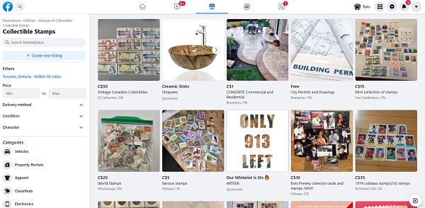 Facebook Marketplace Sell Stamps