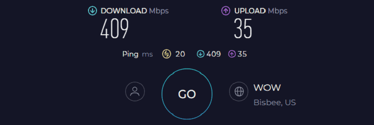 Linksys Hydra 6 Speed Test