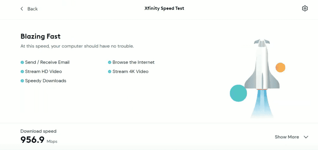 XB7 Speed Test Wireless