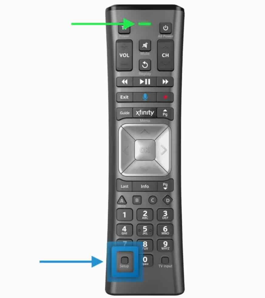 Hold Setup Button Until Light Changes to Green