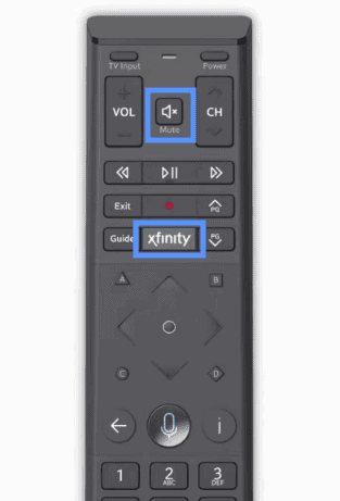Press Mute and Xfinity Altogether