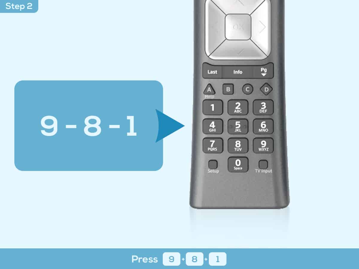 Press 9-8-1 on your XR11 remote