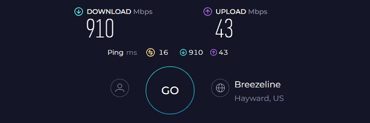 ASUS RT-AXE7800 Speed Test