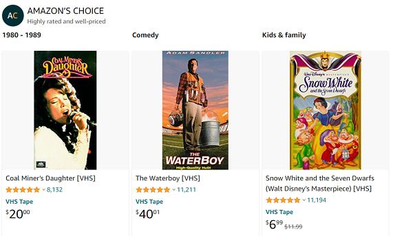 Amazon Sell VHS Tapes