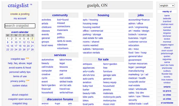 Craigslist-sell-online