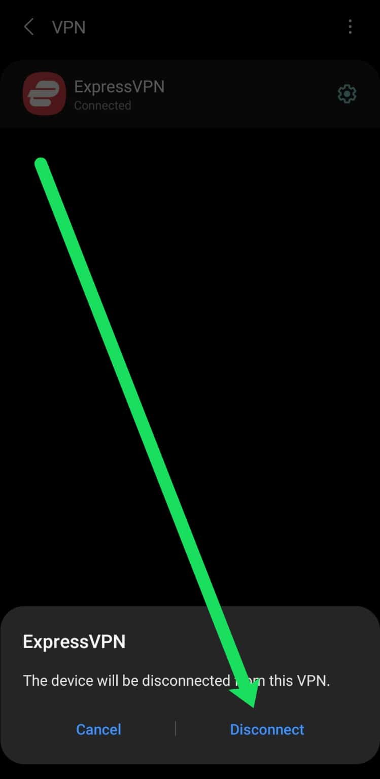 Disable VPN for Android