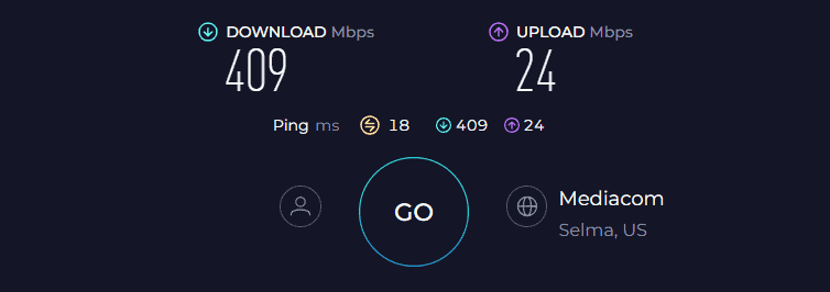 Linksys Hydra 6 Speed Test