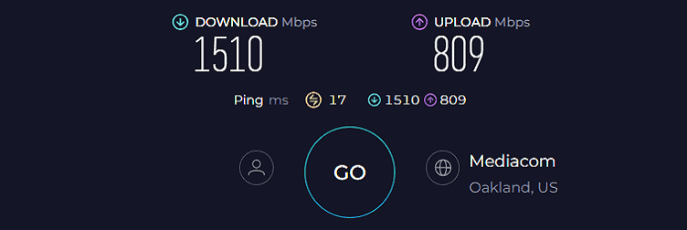 Motorola MB8611 Speed Test