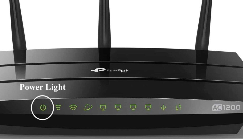 Power Lights on Router