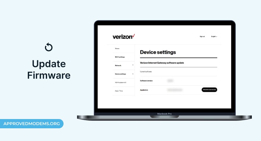 Update Verizon Router Firmware