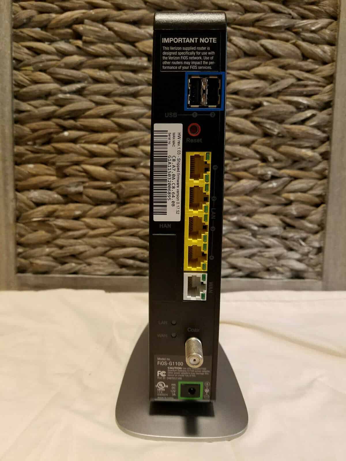 Verizon FiOS G1100 Ports